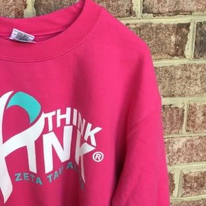 Zta zeta tau alpha think pink crewneck